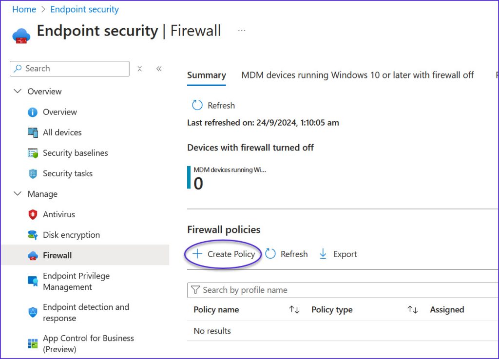 Create Firewall Policy for MacOS in Intune